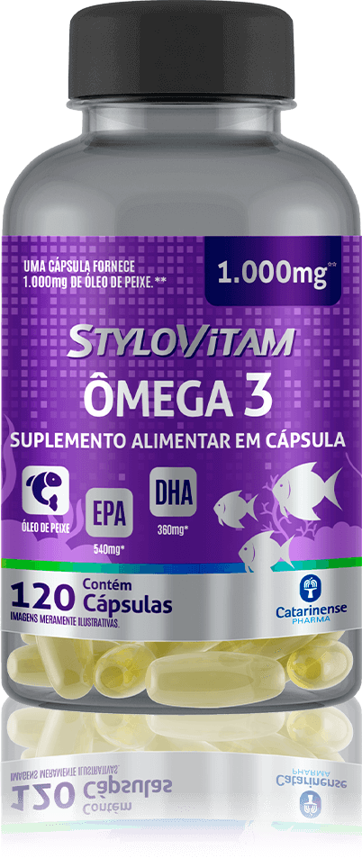 Ômega 3 1000mg 60/120caps M.S. 4.0909.0015.001-4. Este não é um alimento baixo ou reduzido em gorduras saturadas. Alto teor de ácidos graxos ômega 3. Pessoas que apresentem doenças ou alterações fisiológicas, mulheres grávidas ou amamentando (nutrizes) deverão consultar o médico antes de usar o produto. ALÉRGICOS: CONTÉM DERIVADOS DE PEIXE. PODE CONTER DERIVADOS DE AMENDOIM E SOJA. Não contém glúten. Referências: 1 - Close-Up RM MAT 10/2019. Imagens meramente ilustrativas. Material destinado a uso exclusivo por profissionais da área da saúde. 0627 - 12/19.